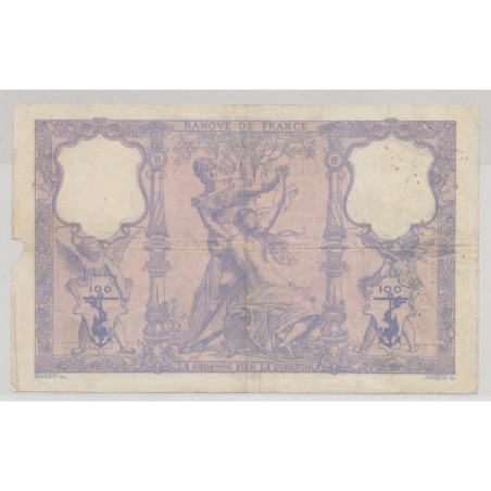 100 Francs Bleu et rose - 25.11.1907 - B/TB