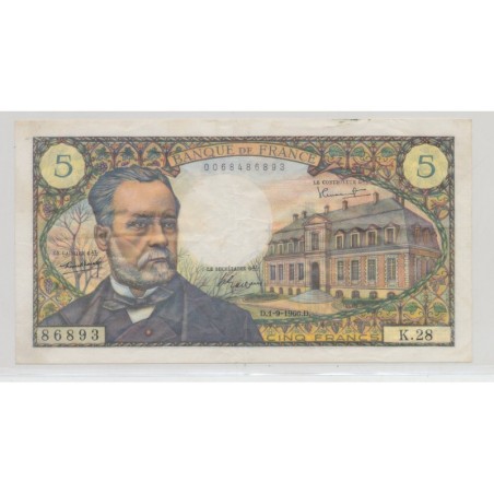 5 Francs pasteur - 1.09.1966 - TTB+