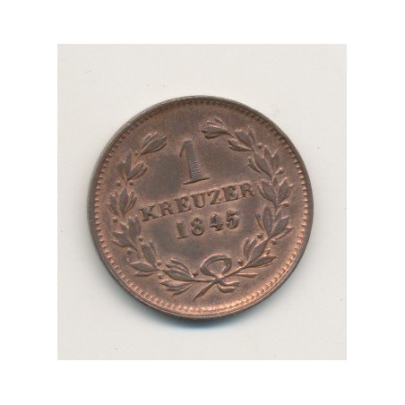 Allemagne - Baden - 1 Kreuzer - 1845