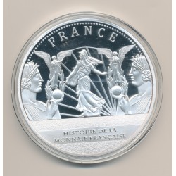 Médaille - 20 Francs Or 1807 A Napoléon Empereur - Histoire de la monnaie Française - 70mm 2