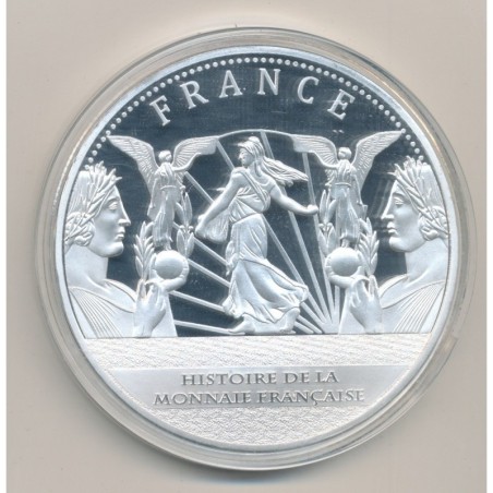 Médaille - 100 Francs bazor 1929 - Histoire de la monnaie Française - 70mm