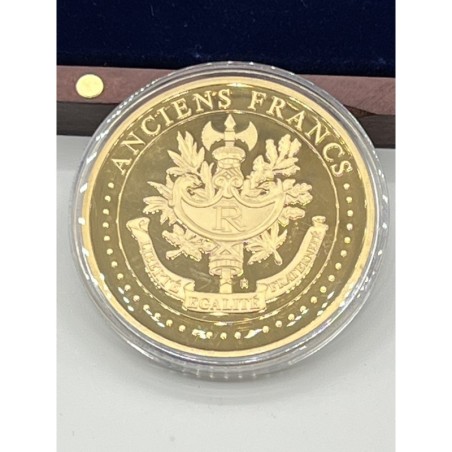 Coffret 9 Médailles - Collection Billets Anciens Francs - avec coffret et certificat