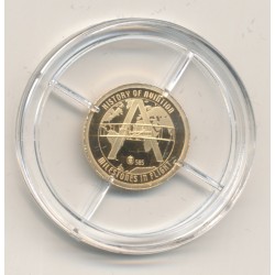 Médaille - Lancaster - Histoire de l'aviation - Or 0,5g 0,585 - 11mm - Flan bruni - 5.555 ex - Neuf  2