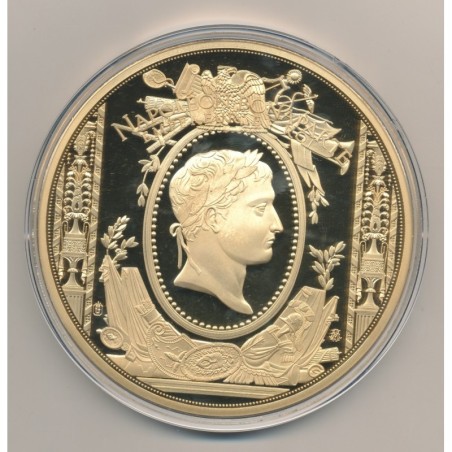 Médaille - Napoléon à Fontainebleau  - couleur et insert swarovski - 100mm