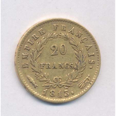 Napoléon empereur - 20 Francs Or - 1813 Utrecht - TTB