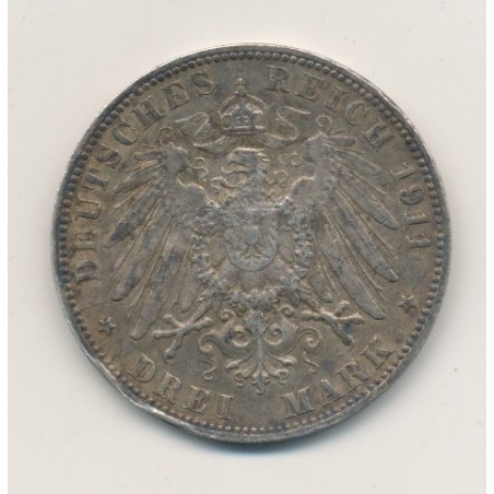 Allemagne - Hambourg - 3 Mark - 1911 J