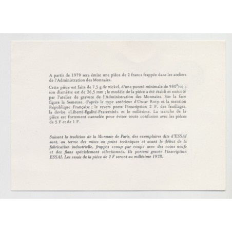 2 Francs Semeuse - 1978 essai