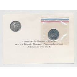 2 Francs Semeuse - 1978 essai - avec courrier Monnaie de Paris
