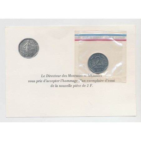 2 Francs Semeuse - 1978 essai - avec courrier Monnaie de Paris