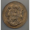 Médaille - Refrappe Sceau Louis XVI - Roi couronné 1790 - 1988 - N°129/500 - bronze 1,7 kg