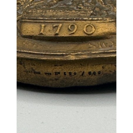 Médaille - Refrappe Sceau Louis XVI - Roi couronné 1790 - 1988 - N°129/500 - bronze 1,7 kg