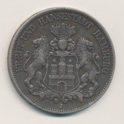Allemagne - Hambourg - 5 Marks - 1898 J 2