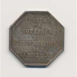 Jeton - Chambre des Notaire - La Rochelle - argent 2