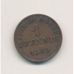 Allemagne - Hesse Darmstadt - 1 pfennig - 1869
