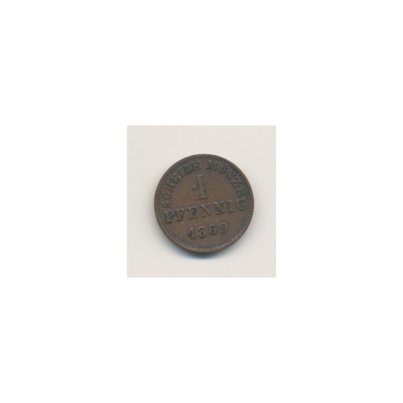 Allemagne - Hesse Darmstadt - 1 pfennig - 1869