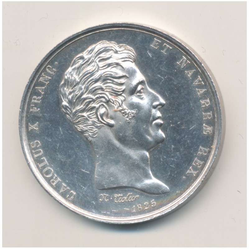 Jeton - Charles X - Chambre de commerce La Rochelle - 1825 - argent - 33mm - SUP+
