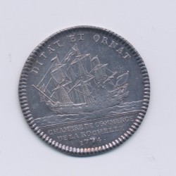 Jeton - Louis XVI - Chambre de commerce - 1774 - La Rochelle - argent - 29mm - TTB+ 2