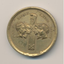 Médaille - 4 Sergents - La Rochelle - 21 septembre 1822 - laiton - 32mm - TTB+