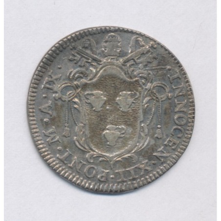Vatican - 1 Giulio 1700 - Innocent XII - argent - TB+/TTB