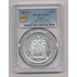 5 Francs Hercule - 1873 A Paris - PCGS AU55