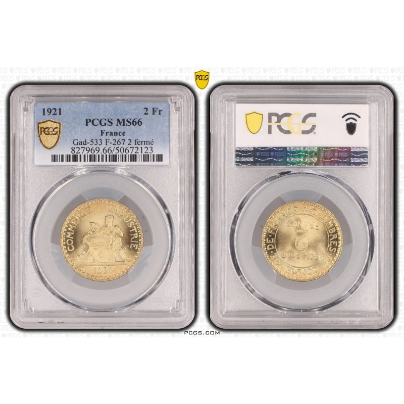 2 Francs Commerce - 1921 - MS66