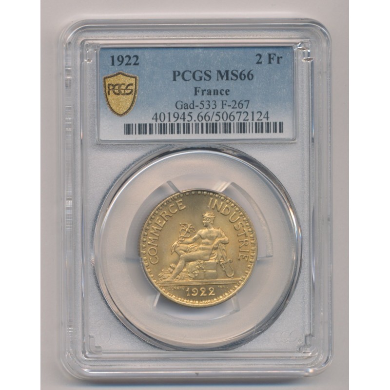 2 Francs Commerce - 1922 - MS66