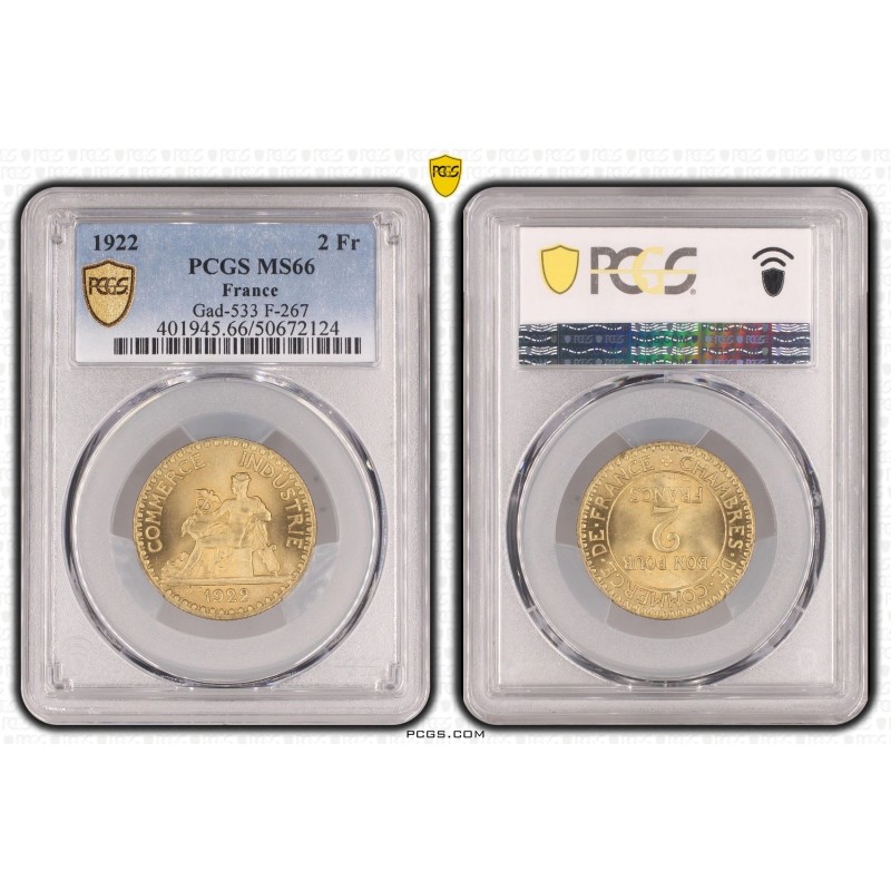 2 Francs Commerce - 1922 - MS66