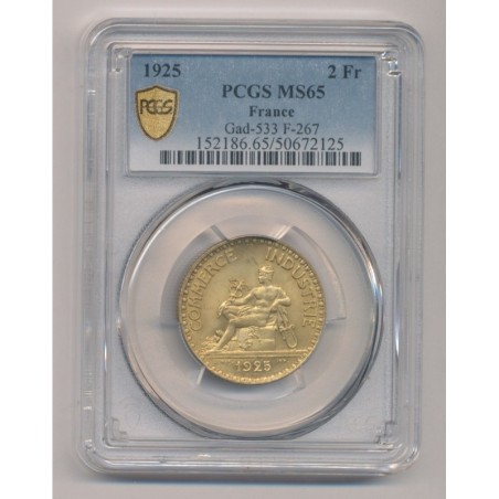 2 Francs Commerce - 1925 - MS65