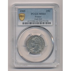 Patey - 25 centimes - 1905 - MS64