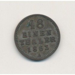 Allemagne - Mecklenburg Schwerin - 1/48 Thaler - 1863