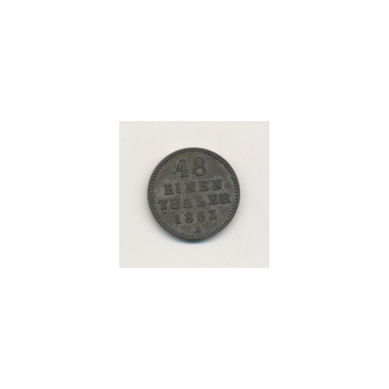 Allemagne - Mecklenburg Schwerin - 1/48 Thaler - 1863