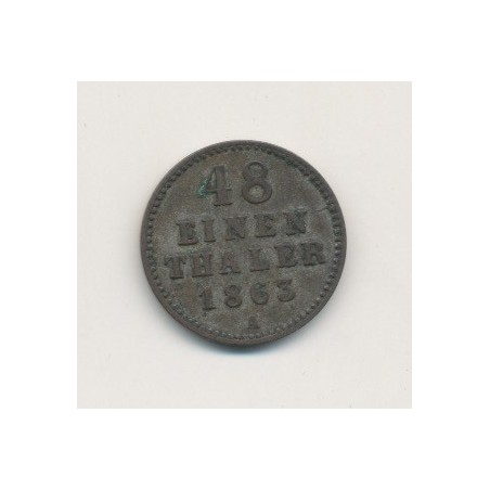 Allemagne - Mecklenburg Schwerin - 1/48 Thaler - 1863