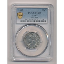 Patey - 25 centimes - 1905 - MS65