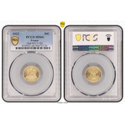 50 Centimes Commerce - 1922 - MS66 2
