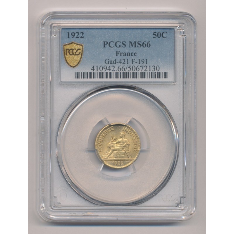 50 Centimes Commerce - 1922 - MS66