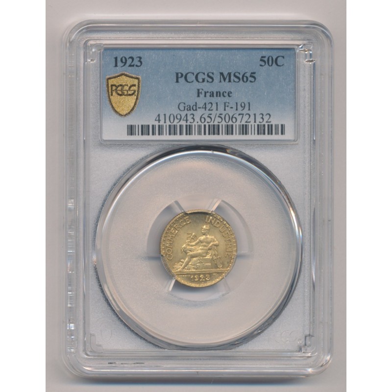 50 Centimes Commerce - 1923 - MS65