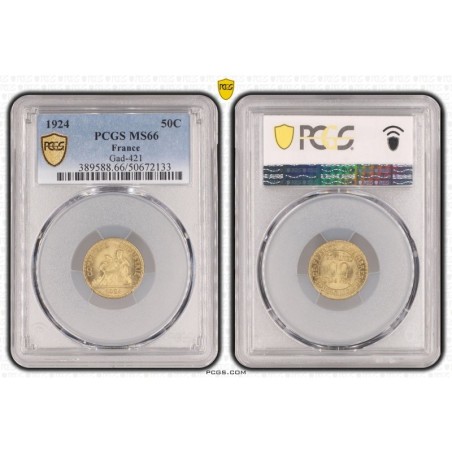 50 Centimes Commerce - 1924 - MS66