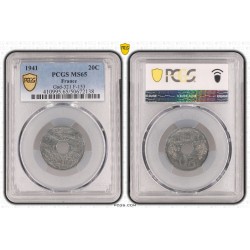 20 Centimes Type 20 - 1941 - MS65 2