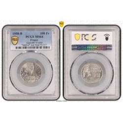 100 Francs Cochet - 1958 B - MS64 2