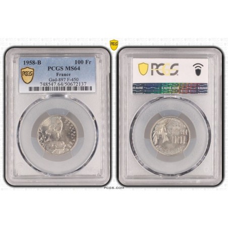 100 Francs Cochet - 1958 B - MS64