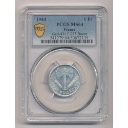 1 Franc État Français - 1944 - MS64