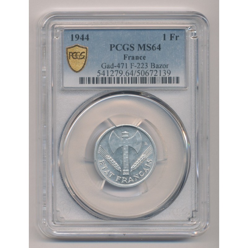 1 Franc État Français - 1944 - MS64