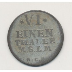 Allemagne - Mecklenburg Strelitz - 1/6 Thaler - 1755