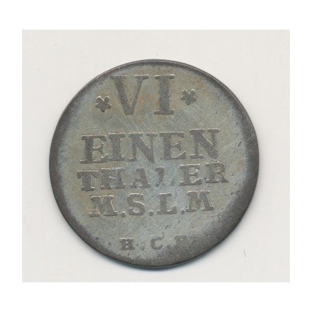 Allemagne - Mecklenburg Strelitz - 1/6 Thaler - 1755