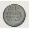 Allemagne - Mecklenburg Strelitz - 1/6 Thaler - 1755