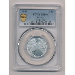 2 Francs Morlon - 1959 - MS64