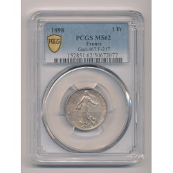 1 Franc Semeuse - 1898 - MS62