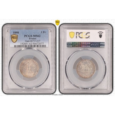 1 Franc Semeuse - 1898 - MS62