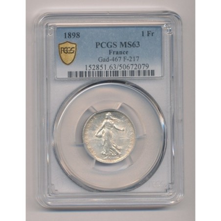 1 Franc Semeuse - 1898 - MS63