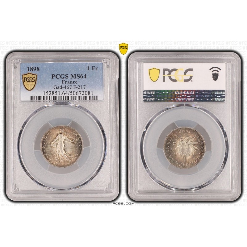 1 Franc Semeuse - 1898 - MS64